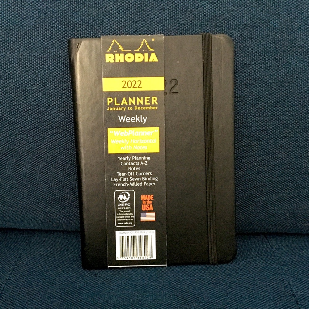 Rhodia 2022 Webplanner (4”x6”)